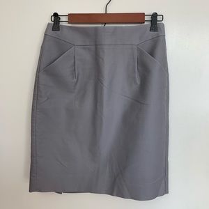 Gray j crew pencil skirt